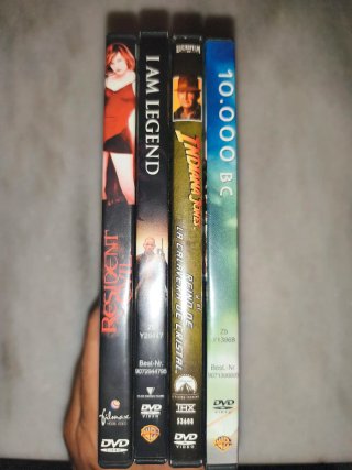 Lote 4 Películas DVD: I Am Legend, Resident Evil,