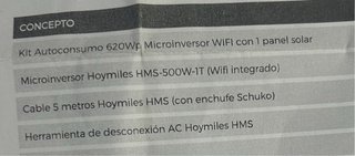 Kit Autoconsumo 620W+Microinversor Wifi+estructura