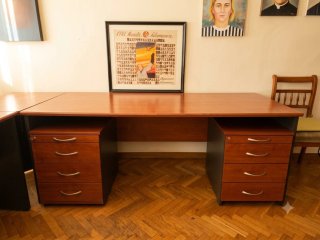Escritorio en L de madera (Separable por piezas)