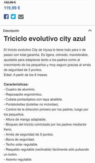 Triciclo infantil City