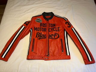 Chaqueta de cuero Blauer Racing Moto