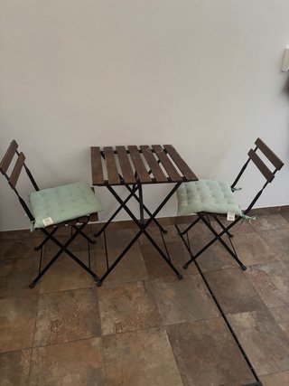 Conjunto Mesa y 2 Sillas Terraza Ikea