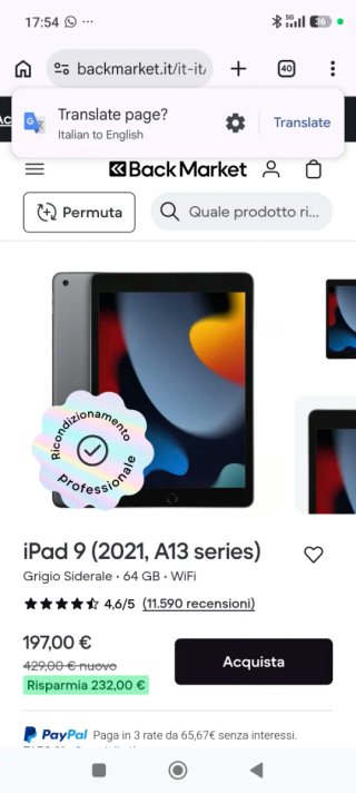 Apple iPad 9th Gen Silver 64 Gb