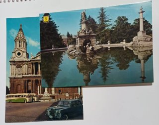 2 Postales Antiguas: Londres y Aranjuez