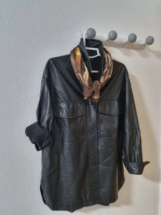 Sobrecamisa Zara Negra Mujer