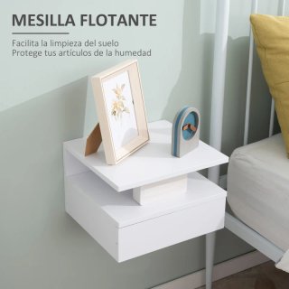 Juego 2 mesitas noche flotantes