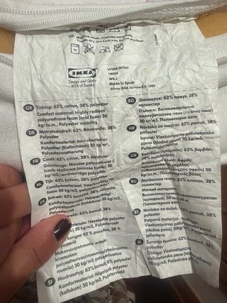 Colchón Cuna Ikea Blanco