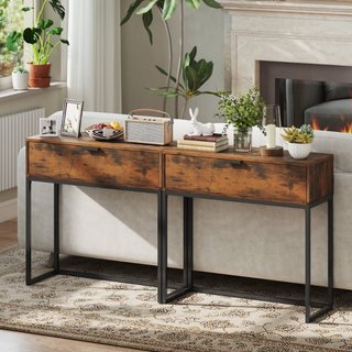 Mesa consola de entrada con cajón, diseño industri