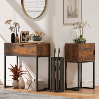 Mesa consola de entrada con cajón, diseño industri