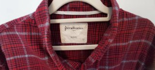 Camisa hombre cuadros Stradivarius Talla L