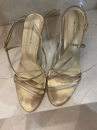 Sandalias tacón SIBONEY doradas