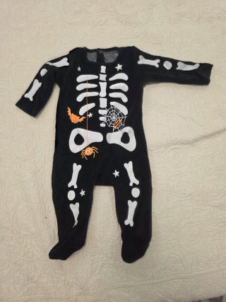 Pijama Esqueleto Bebé Halloween 6 Meses