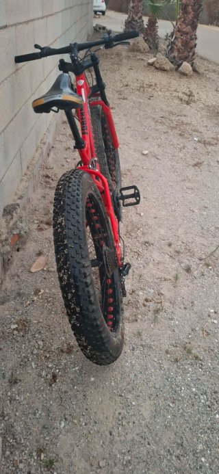 Bicicleta de montaña Fat Bike Roja