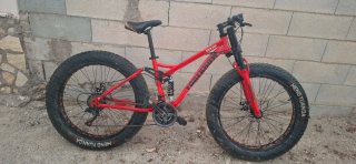 Bicicleta de montaña Fat Bike Roja
