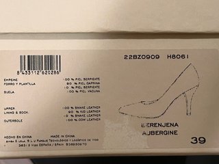 Zapatos Bimba y Lola Piel Serpiente Talla 39