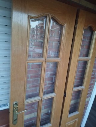 Puerta doble Salón con cristalera.