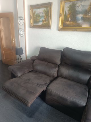 Sofá chaise longue marrón