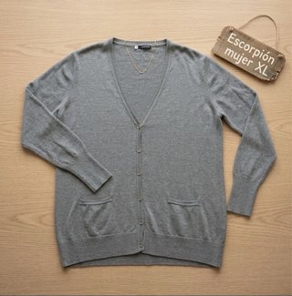 Cárdigan Gris Escorpion Talla XL Mujer
