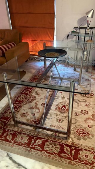 Mesa de cristal y metal 150x90cm No se hacen envio