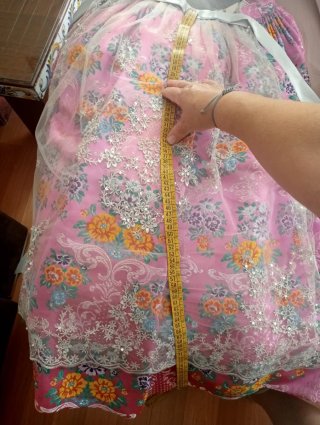 Traje Fallera Niña Morado y Rosa