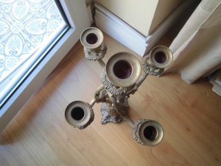 ANTIGUO CANDELABRO DE CINCO BRAZOS EN BRONCE