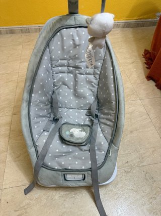 Hamaca Mecedora Bebé Gris Lunares