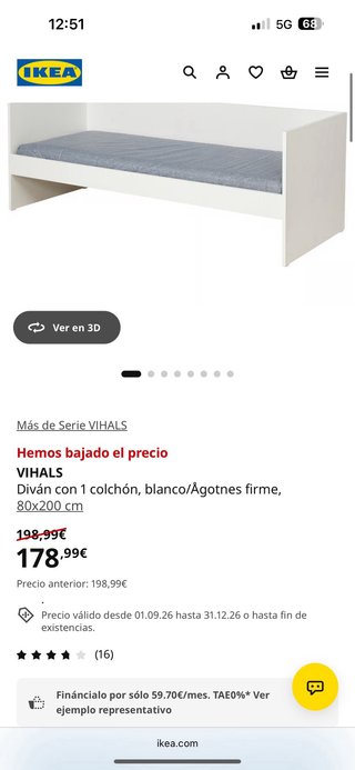 Cama nido IKEA blanca madera