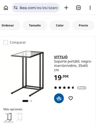 Mesita auxiliar IKEA VITTSJÖ