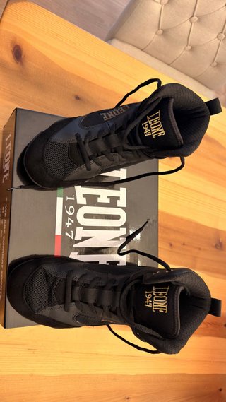 Botas Boxeo Leone 1947 Mujer T.37 Negra Dorada