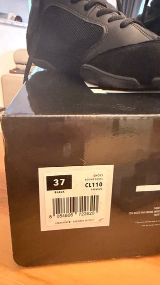 Botas Boxeo Leone 1947 Mujer T.37 Negra Dorada