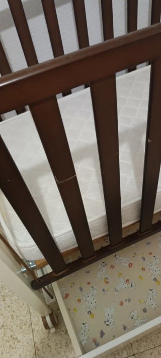 Mini cuna con colchón