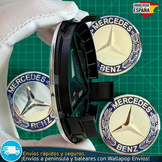 Tapas Mercedes Benz 75mm x4 Tapacubos Buje Llantas