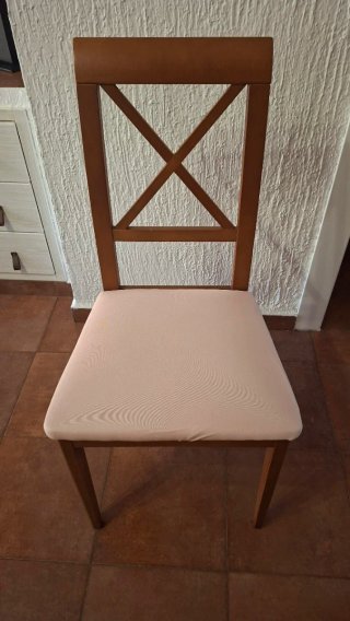 Mesa comedor de cerezo macizo y 6 sillas