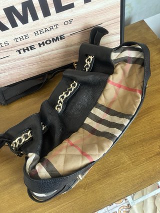 Borsa originale Burberry Beige e Nera