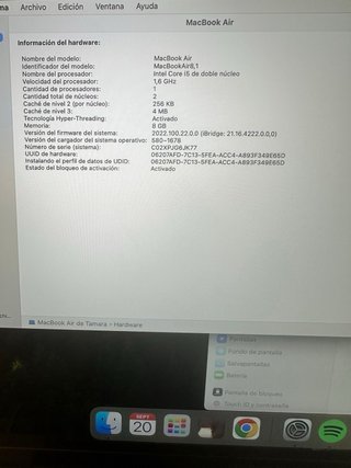 MacBook Air Retina de 13,3” 2018, (A1932)