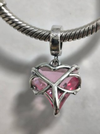 Colgante Corazón Rosa con Espinas