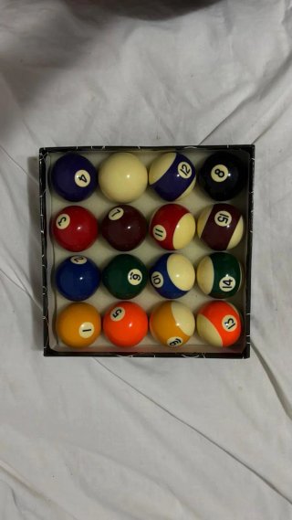 Bolas de billar americano vintage double rings