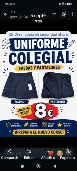 Uniforme Escolar Falda y Pantalón