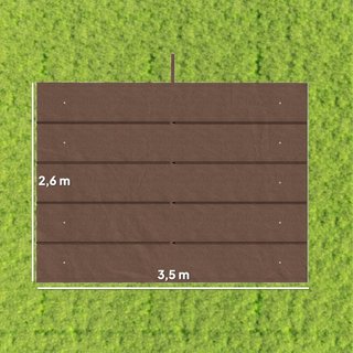 Cubierta para Gazebo Pérgola 4x3 m en Poliéster Tr