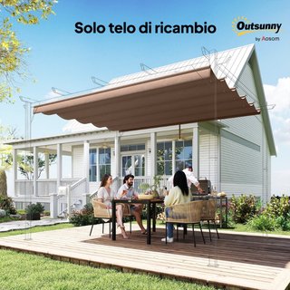 Cubierta para Gazebo Pérgola 4x3 m en Poliéster Tr