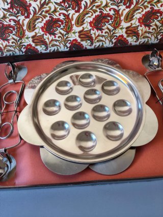 Juego vintage para caracoles (escargots) Francia