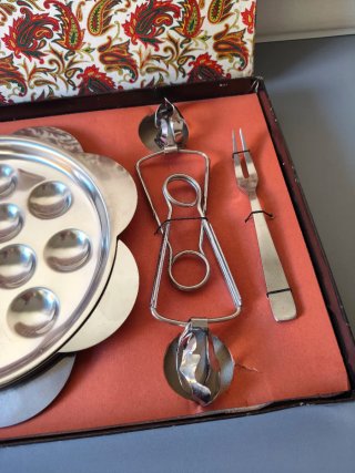 Juego vintage para caracoles (escargots) Francia