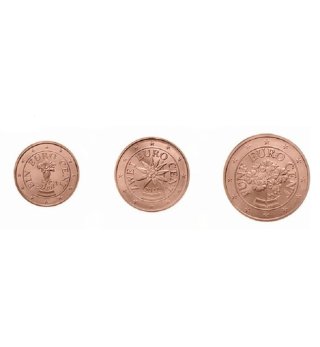 Austria 🇦🇹 1, 2, 5 céntimos 2002 SC