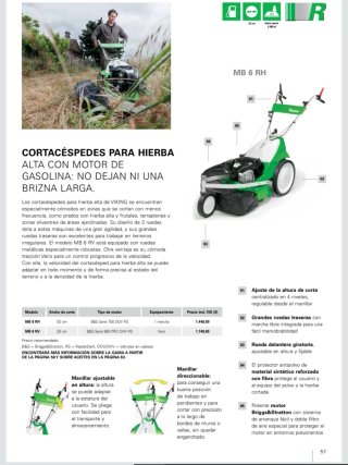Desbrozadora 3 ruedas VIKING cuchilla