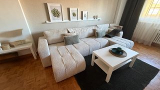 Sofá modular beige de tela 1000€ negociable