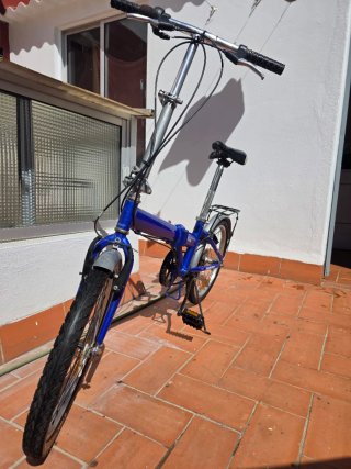 Bicicleta Plegable Urban Life.  Azul metálico.
