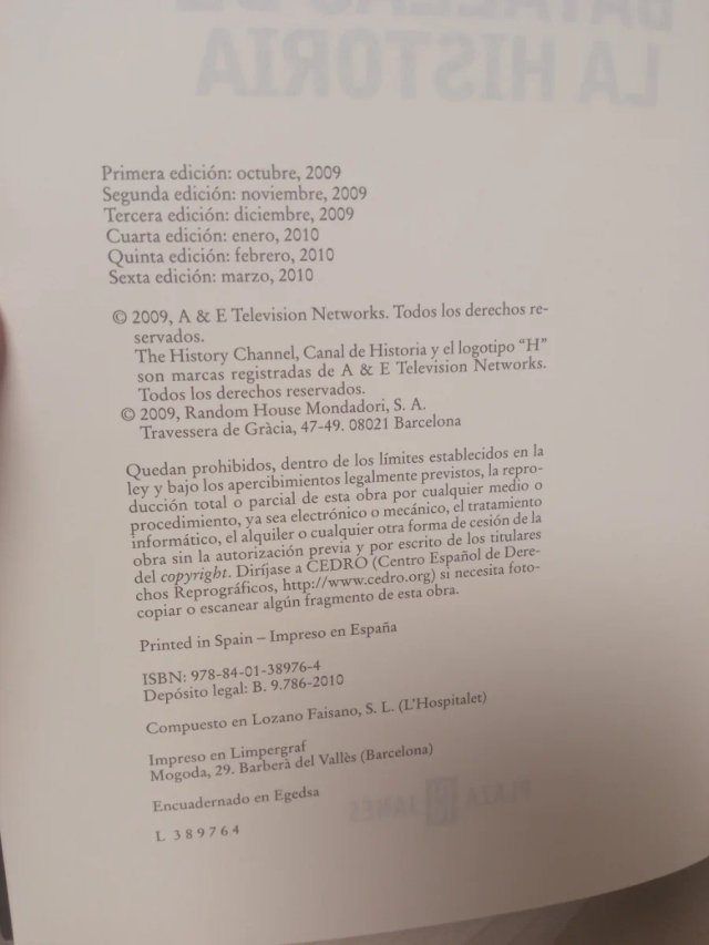 Las Grandes Batallas de la Historia Tapa dura