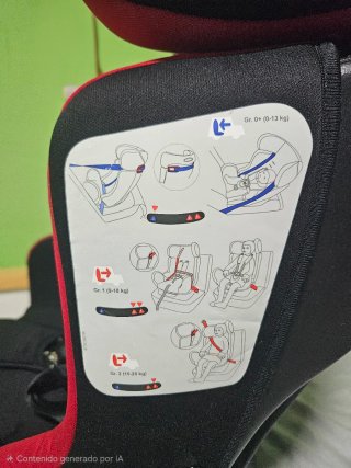 Silla Coche Play Scout 0-25 kg Negra/Roja