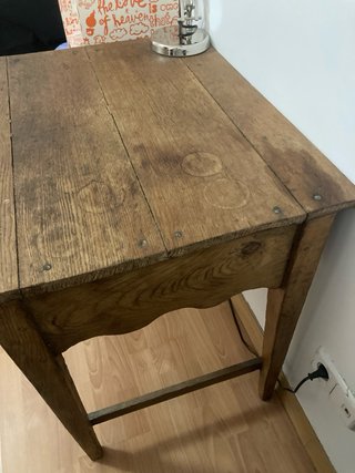Mesa Tocinera Antigua Madera Maciza