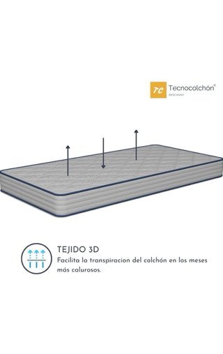 Colchón Cuna Tecnocolchón Viscoelástico 120cm